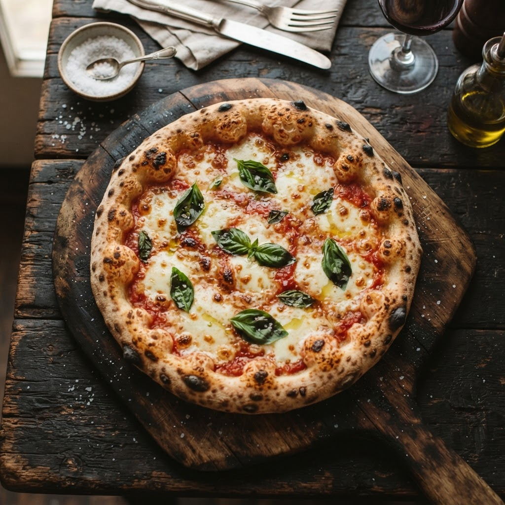Girnilegur matur tilbúinn til afhendingar — Pizza
